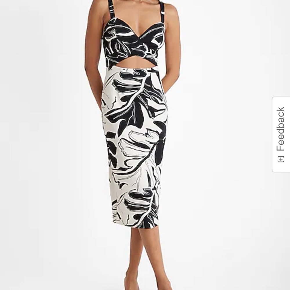 Black and White Floral Dress